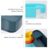 FAVOMOTO 4pcs Drain Sink Storage Basket Creative Vegetable Fruit Washing Colander Dry-wet Separation Efficient Drain Design Kitchen Use Multiple Colors Included view 3