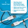 TetherTies Patented Pre-Assembled Adapter Ties - Anti-Theft Cable Locks for Tools, Dongles, Tethers, Computer adapters. Steel Cable, Security Lock, Easy Installation view 4