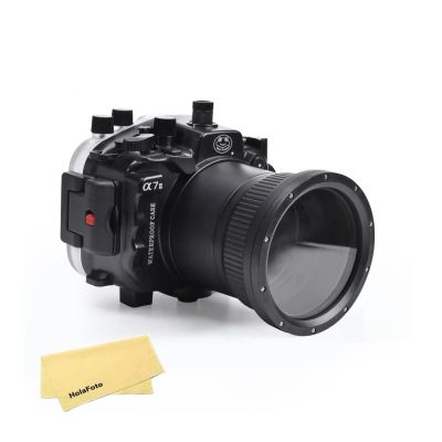 Seafrogs A7 Ii Pro/Ng Series 40M/130Ft Underwater Waterproof Housing Waterproof Case for Sony A7 Ii A7R Ii A7S Ii, Support 28-70Mm Lens Black [Updated Version]