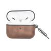 HARDISTON Genuine Leather Handmade Apple AirPods Pro - Hard Case with Keychain Clip - Support Wireless Chargers - Compatible with AirPods Pro (Brown) view 1