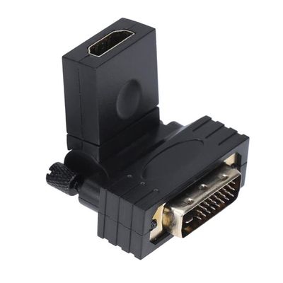 ezqnirk 1pcs 360 Degree Rotating DVI 24+1 to HDTV Adapter HDTV Male to DVI Female Converter 1080P Support for Computer to Display Screen