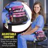Nursingtools Kangapak Nurse Fanny Pack Multi Compartment Waist Organizer Tool Bag for Students, Practitioners & Medical Professionals (Hibiscus Pink) view 4