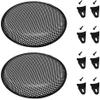 Auniwaig 12inch /307mm Speaker Grill, Circle Woofer Guard Protector Cover, Mesh Decorative, Audio Accessories, Black Metal Trim, for Speaker Mounting Home Audio DIY, 2Pcs