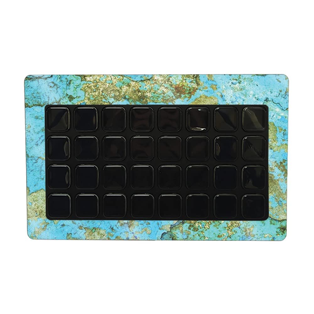 MightySkins Glossy Glitter Skin Compatible with Elgato Stream Deck XL - Teal Marble | Protective, Durable High-Gloss Glitter Finish | Easy to Apply and Change Styles | Made in The USA