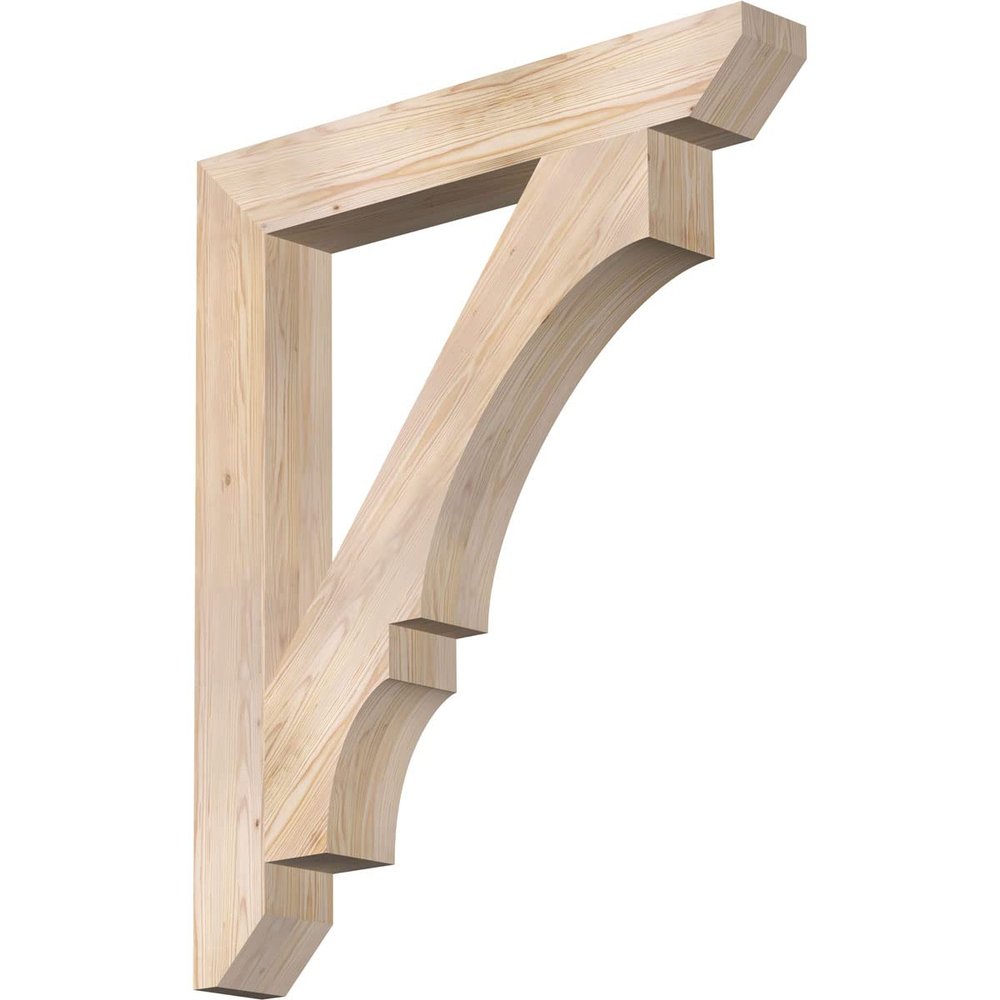 5 1/2"W x 40"D x 48"H Balboa Slat Smooth Bracket, Douglas Fir