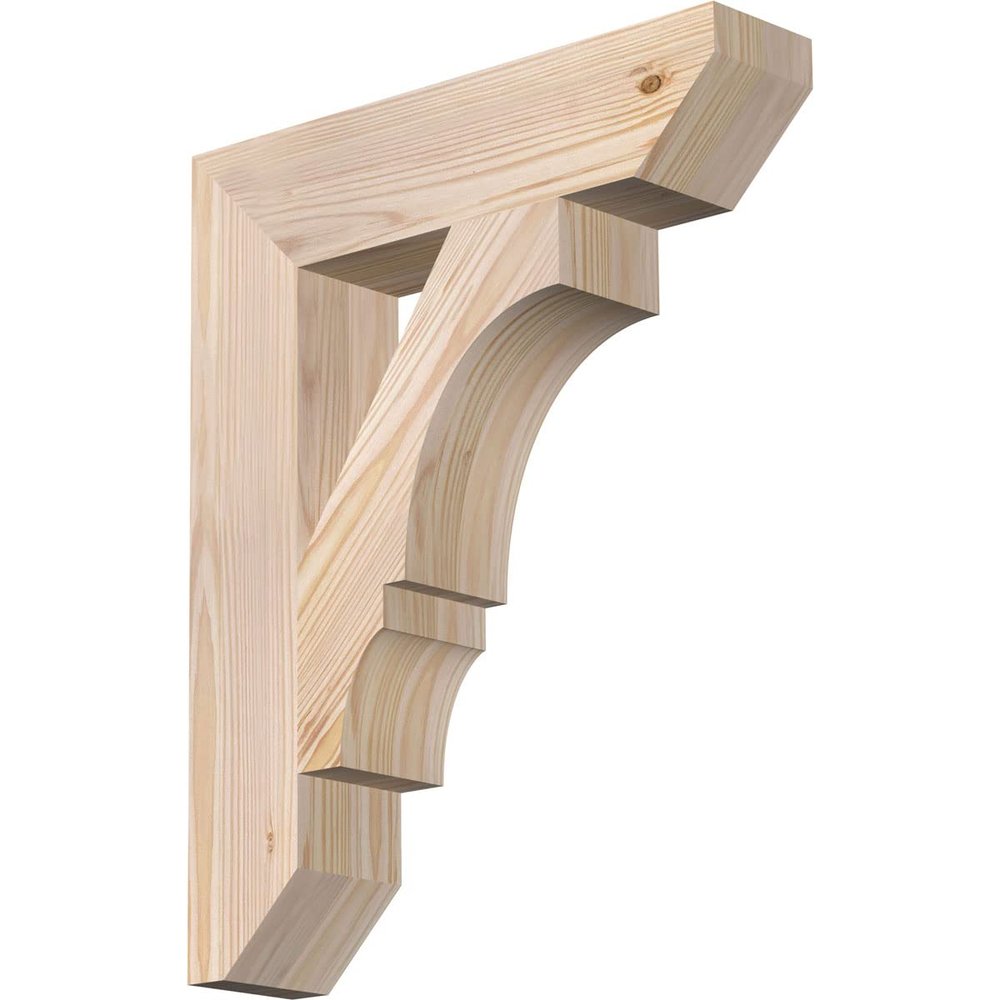 3 1/2"W x 16"D x 20"H Balboa Slat Smooth Bracket, Douglas Fir