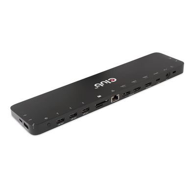 Club 3D CSV-1566 USB Gen1 Type-C Triple Display DP Alt Mode Displaylink Dynamic PD Charging Dock with 120 Watt PS