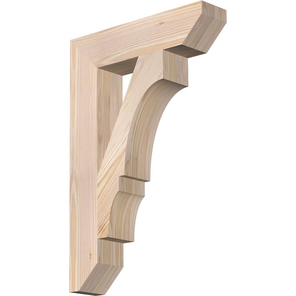 3 1/2"W x 16"D x 24"H Balboa Slat Smooth Bracket, Douglas Fir