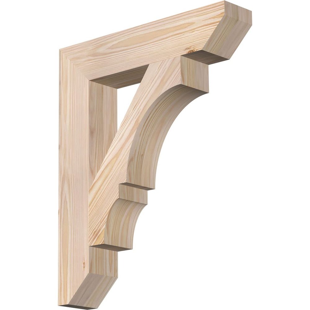 3 1/2"W x 18"D x 22"H Balboa Slat Smooth Bracket, Douglas Fir