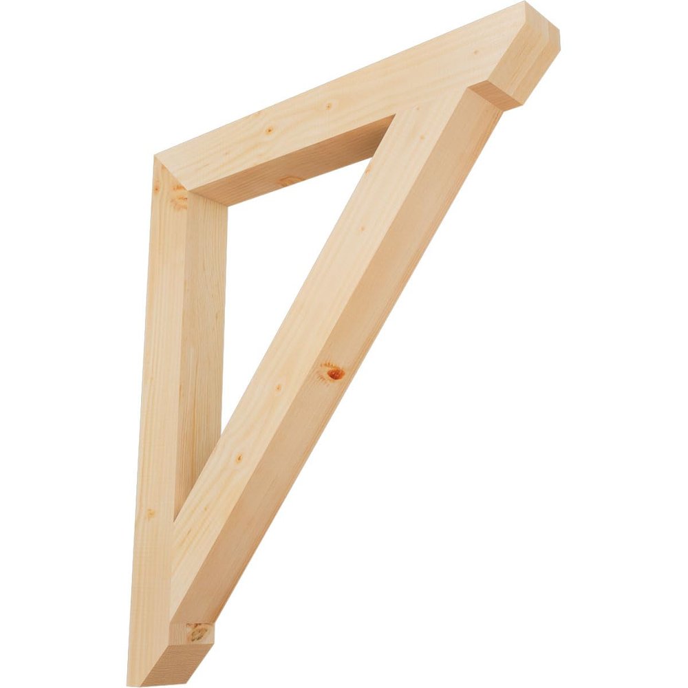 3 1/2"W x 32"D x 38"H Traditional Slat Smooth Bracket, Douglas Fir