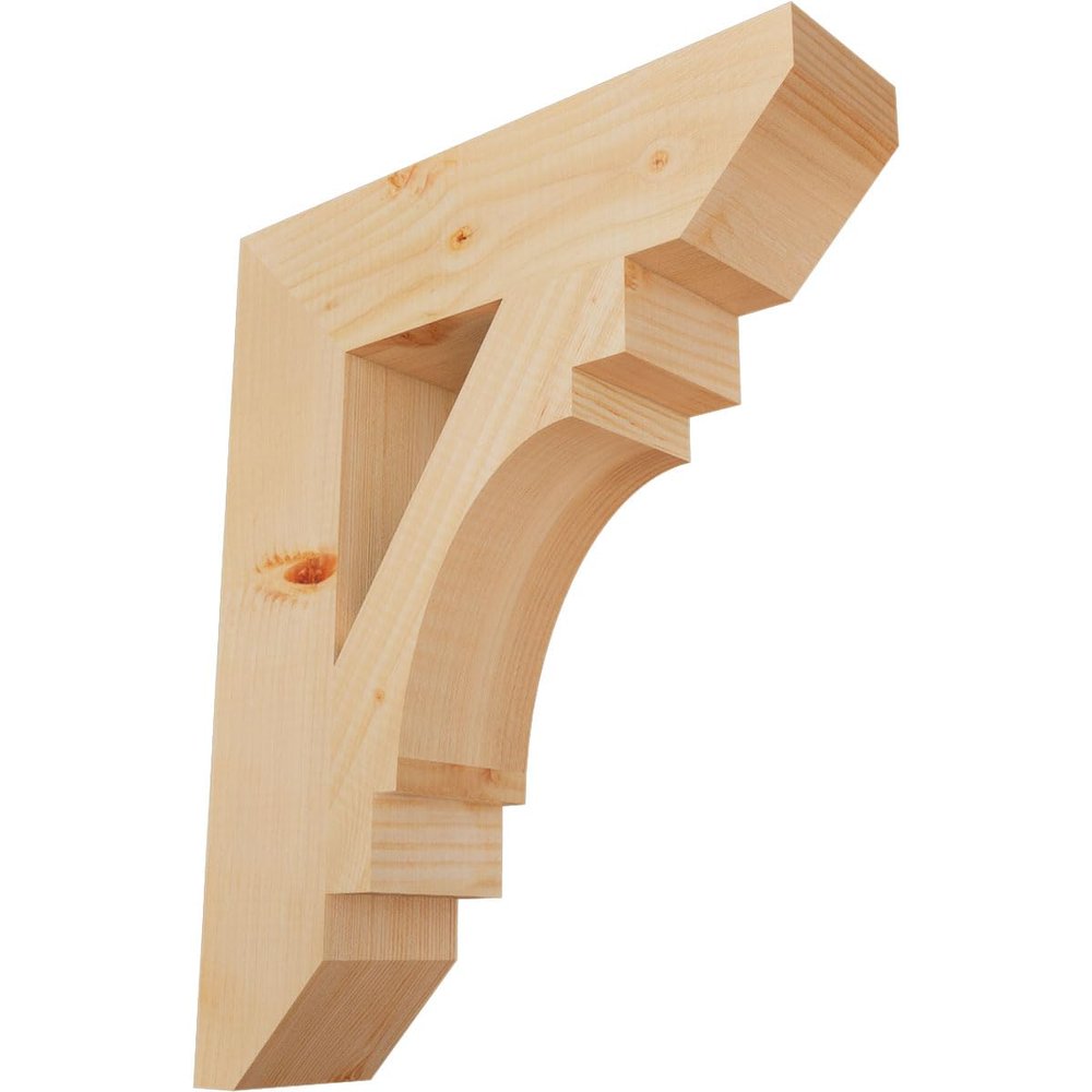 3 1/2"W x 16"D x 20"H Merced Slat Smooth Bracket, Douglas Fir