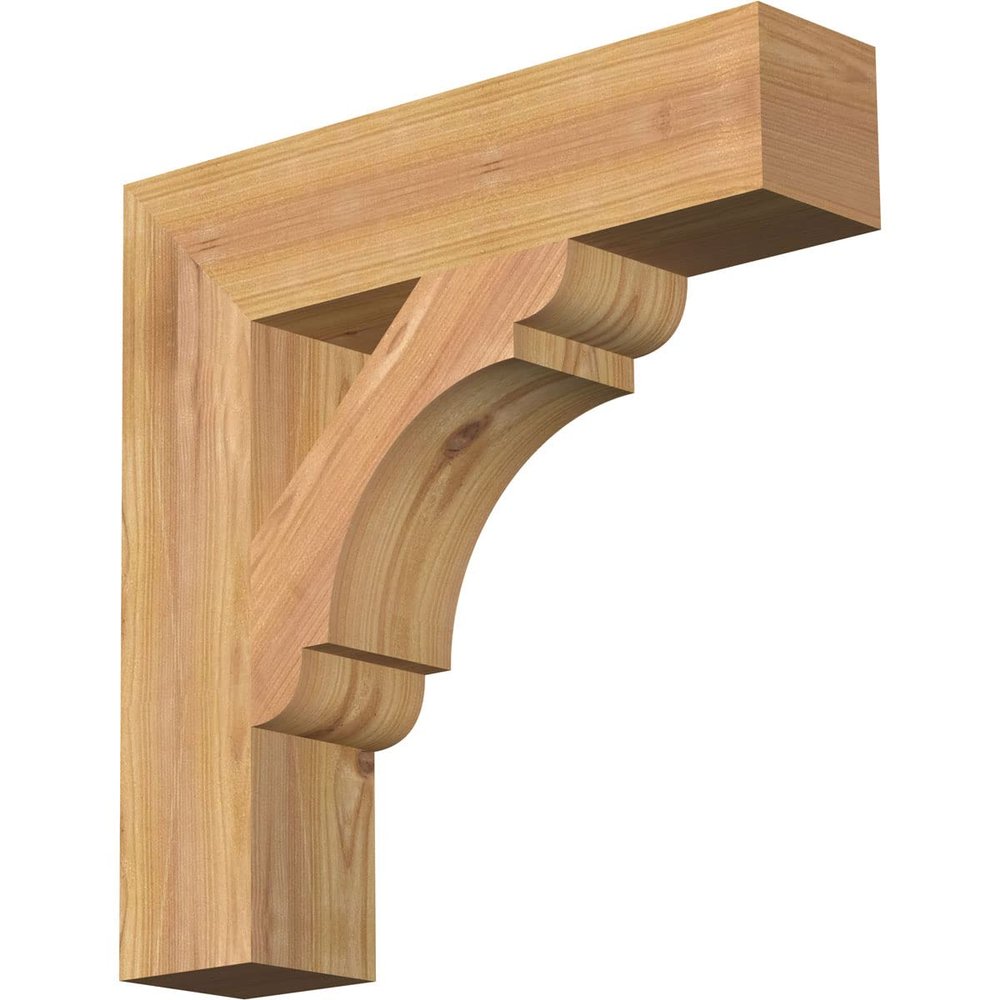 3 1/2"W x 16"D x 16"H Olympic Block Smooth Bracket, Western Red Cedar