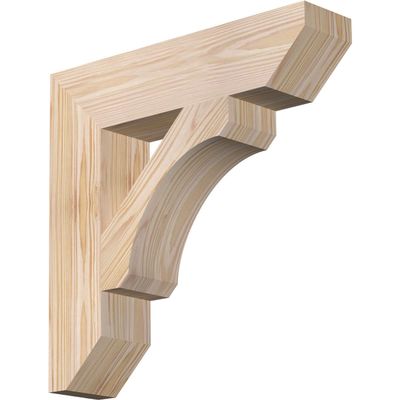 3 1/2"W x 16"D x 16"H Legacy Slat Smooth Bracket, Douglas Fir