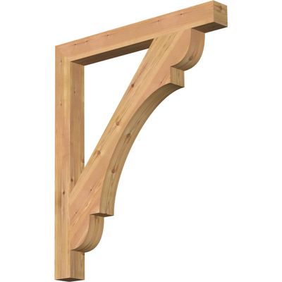 3 1/2"W x 34"D x 40"H Olympic Block Smooth Bracket, Western Red Cedar
