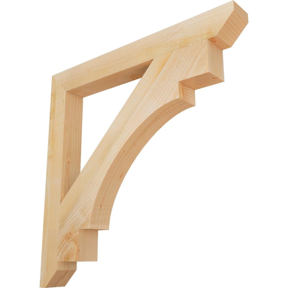 4"W x 36"D x 36"H Merced Slat Rough Sawn Bracket, Douglas Fir