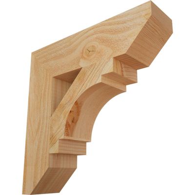 4"W x 16"D x 16"H Merced Slat Rough Sawn Bracket, Douglas Fir