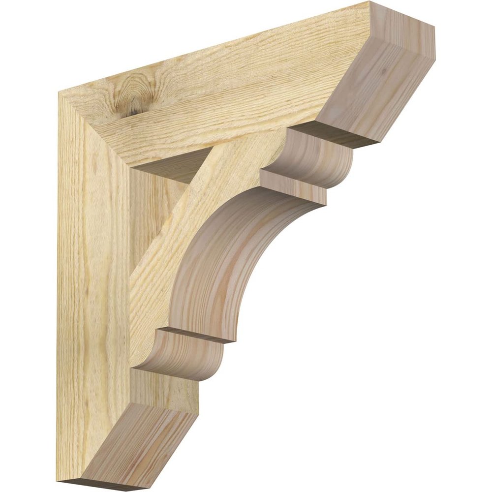4"W x 16"D x 16"H Olympic Slat Rough Sawn Bracket, Douglas Fir