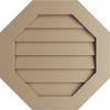 Ekena Millwork GVUROC15X15DSMPR Timberthane Rustic Smooth Octagonal Faux Wood Non-Functional, Primed Tan Urethane Gable Vents, 15"W x 15"H, Primed view 1