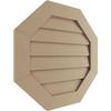 Ekena Millwork GVUROC15X15DSMPR Timberthane Rustic Smooth Octagonal Faux Wood Non-Functional, Primed Tan Urethane Gable Vents, 15"W x 15"H, Primed view 2