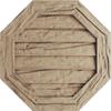 Ekena Millwork GVUROC12X12DRWPR Timberthane Riverwood Octagonal Faux Wood Non-Functional, Primed Tan Urethane Gable Vents, 12"W x 12"H, Primed view 1