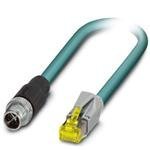 1440656, Ethernet Cable, CAT6A, Str M12 M 8P to Str RJ45 M 8p8c, 4pairs 20m, PUR Blue, VS-M12MSS-IP20-94F/ 20,0/10G