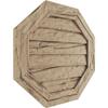 Ekena Millwork GVUROC24X24DRWPR Timberthane Riverwood Octagonal Faux Wood Non-Functional, Primed Tan Urethane Gable Vents, 24"W x 24"H, Primed view 2