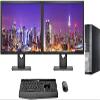 Dell Desktop Computer Core i7-6th Gen, 16GB, 500GB SSD, 2 New 24" Monitors, Wireless Keyboard and Mouse WiFi, 4 in 1 USB Hub Win 11 Pro (Renewed) view 1
