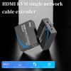 eKL KVM Extender HDMI USB 60m/196ft Over UTP Cat5e/6 Ethernet Cable Supports 1080P@60Hz 2 Port USB 2.0 for Computer Plug & Play Without Driver view 2