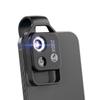 200X Phone Mini Pocket Microscope with LED Light/Universal Clip, Nano Zoom Portable Digital Microscope Camera Attachments for 99% Smartphone, Microworld for Kids Adults(Black 200X with CPL) view 1