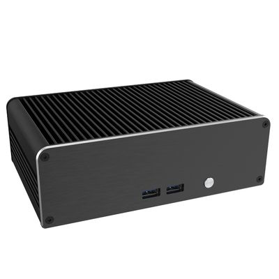 Akasa Newton CTN, Designed for Intel 11th Generation NUC Core i3 (Tiger Canyon), Compact 1.06L Aluminium Fanless Case, Supports one M.2 SSD and VESA mounting, A-NUC75-M1B
