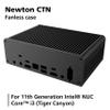 Akasa Newton CTN, Designed for Intel 11th Generation NUC Core i3 (Tiger Canyon), Compact 1.06L Aluminium Fanless Case, Supports one M.2 SSD and VESA mounting, A-NUC75-M1B view 2