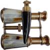 3 Inches Opera Glasses Binoculars for Adults with Handle- Captain's Mother of Pearl Solid Brass Opera Glasses Binoculars-Pocket Size Handel Binoculars, Bird Watching, Hunting (Design 2) view 2