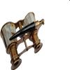 3 Inches Opera Glasses Binoculars for Adults with Handle- Captain's Mother of Pearl Solid Brass Opera Glasses Binoculars-Pocket Size Handel Binoculars, Bird Watching, Hunting (Design 2) view 3