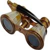 3 Inches Opera Glasses Binoculars for Adults with Handle- Captain's Mother of Pearl Solid Brass Opera Glasses Binoculars-Pocket Size Handel Binoculars, Bird Watching, Hunting (Design 2) view 4