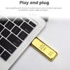 64GB USB Flash Drive Gold Bar-Shaped, BorlterClamp Novelty USB Drive Funny Thumb Drive Memory Stick for External Data Storage view 3