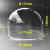 OwlCat 7.67 Inch Diameter 195mm Acrylic Glass Clear Dome Cover Heightened Surveillance Security CCTV Cameras Dome Protective Housing Transparent Case Monitor Hemisphere Shell, 195x130 view 2