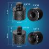 8 Pack Camera Screw Adapter 1/4 Male to 3/8 Female and 3/8 Male to 1/4 Female Camera Screw Adapter for Tripod Stand Microphone Stand Mic Mount, Black view 2