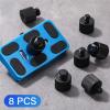 8 Pack Camera Screw Adapter 1/4 Male to 3/8 Female and 3/8 Male to 1/4 Female Camera Screw Adapter for Tripod Stand Microphone Stand Mic Mount, Black view 3