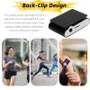 Mp3 Player, Portable Mini MP3 Music Player with Headphone and USB Cable, Back Clip Lossless Sound Music Player for Kids Adults, Support 32GB(Black) view 2
