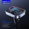 Bluetooth FM Transmitter for Car Wireless Radio Adapter Kit, Hands-Free Calling Dual Microphone, Fast Charging 18W & PD 20W for All Smartphones Audio Players, Supports TF/SD Card and USB Disk view 2