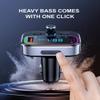Bluetooth FM Transmitter for Car Wireless Radio Adapter Kit, Hands-Free Calling Dual Microphone, Fast Charging 18W & PD 20W for All Smartphones Audio Players, Supports TF/SD Card and USB Disk view 3