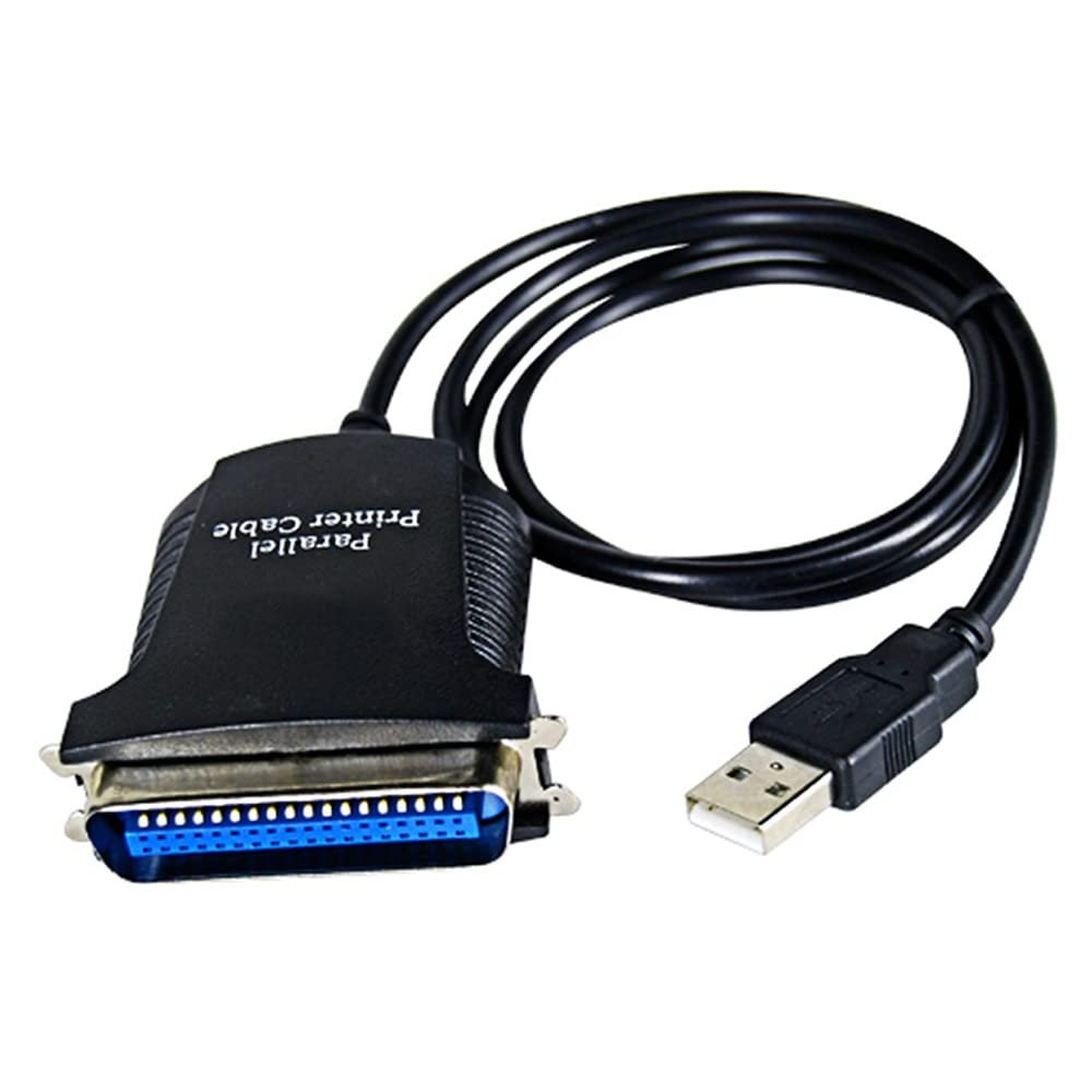 ezqnirk 1pcs 1m USB to Parallel Printer Cable 36pin USB Port Adaptor Cable Lead IEEE1284 Suitable for Computer PC Lead Adapter Laptop