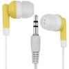 LowCostEarbuds Bulk Pack of 25 Yellow/White Earbuds/Headphones - Individually Bagged view 1