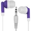 LowCostEarbuds Bulk Pack of 25 Purple/White Earbuds/Headphones - Individually Wrapped, CB-PUPLE-25-WRAP-FBA view 1