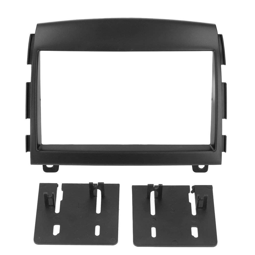 Aramox Car Stereo Radio Fascia Navigation Frame Car Fascia 2DIN ABS Audio CD DVD Modified Panel Frame Replacement for 2006