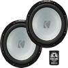 KICKER Marine Subwoofer Package of 2 Items - 12" KM Series Subwoofer (Pair) for Boat 4-ohm - 2X 45KM124 Weather Resistant Subwoofer view 1