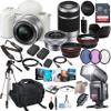 Sony ZV-E10 Mirrorless Camera with 16-50mm Lens (White) Bundle - ILCZV-E10L/W + Sony 55-210mm Zoom Lens + Prime Accessory Package Including 128GB Memory, TTL Flash, Battery, Software Package & More view 1