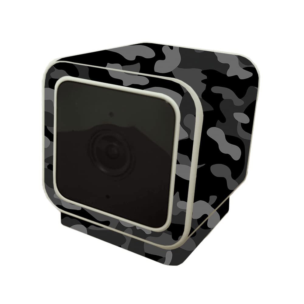 MightySkins Skin Compatible with Wyze Cam V3 - Black Camo | Protective, Durable, and Unique Vinyl Decal wrap Cover | Easy to Apply, Remove, and Change Styles | Made in The USA