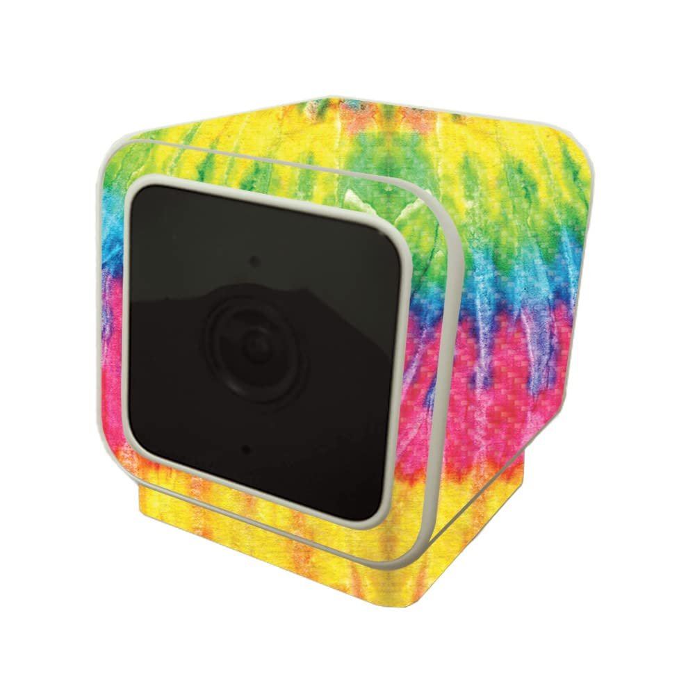 MightySkins Carbon Fiber Skin Compatible with Wyze Cam V3 - Tie Dye 2 | Protective, Durable Textured Carbon Fiber Finish | Easy to Apply, Remove, and Change Styles | Made in The USA
