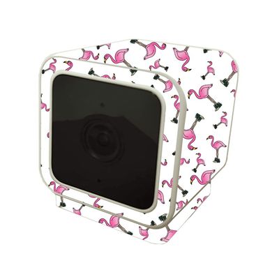 MightySkins Skin Compatible with Wyze Cam V3 - Cool Flamingo | Protective, Durable, and Unique Vinyl Decal wrap Cover | Easy to Apply, Remove, and Change Styles | Made in The USA